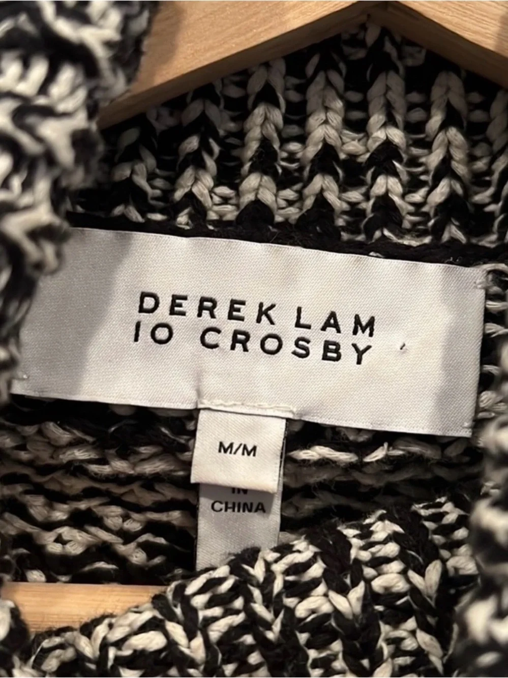 Derek Lam 10 Crosby marled cotton sleeveless turtleneck knit sweater SZ M - Picture 5 of 5